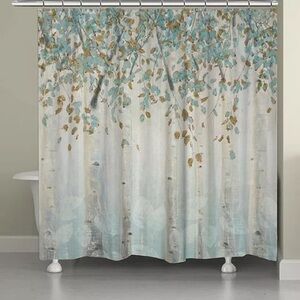 Laural Home Dream Forest Shower Curtain, 71" X 72" - Blue NWT